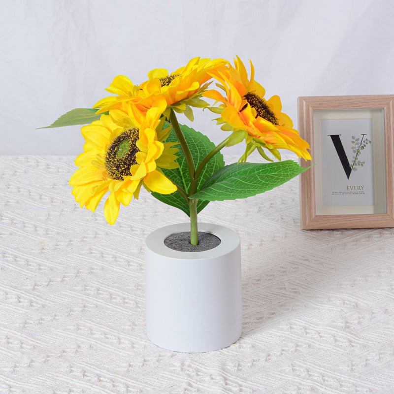 Rechargeable Sunflower Led Simulation Night Light Table Lamp Simulation Flowers Decorative Desk Lamp For Resturaunt Hotel Wedding Gift | light | 
 Overview:

Artificial Flower Lamp Design

 Hypoallergenic. No Maintenance. Pet-Friendly Flowers.
 